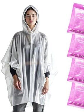 Rain Poncho Disposable Waterproof Lightweight Compact Emergency Travel Outdoor